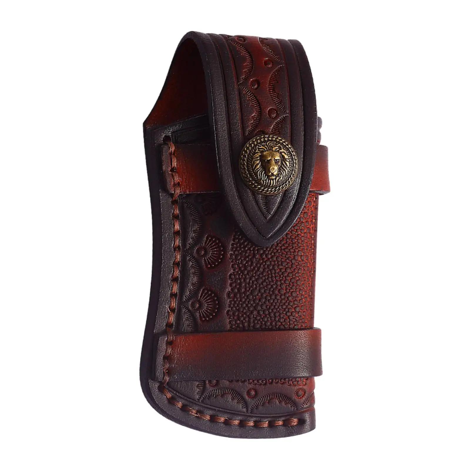 

Leather Sheath for Folding Knife with Snap Closure Knife Cover Easy to Carry