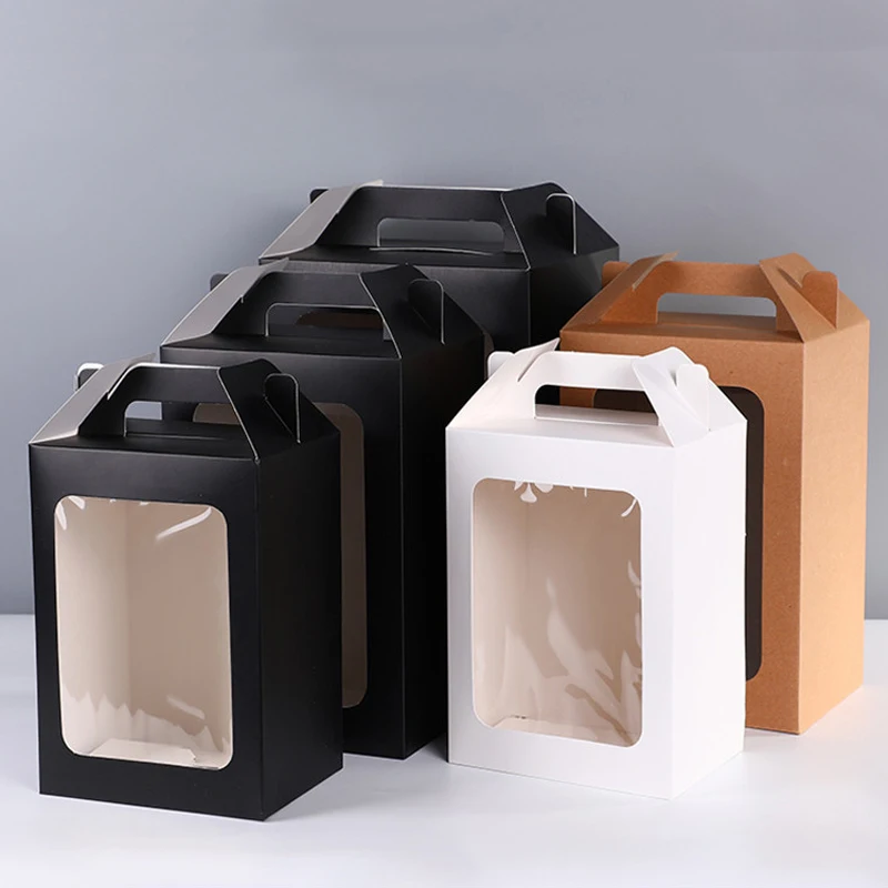 

5 шт. подарочные коробки с прозрачным окном для свадьбы, дня рождения, Рождества, портативная подарочная упаковочная коробка, коробка для хр...