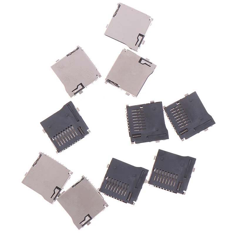 

10pcs 1.5*1.5*0.2cm Push-Push Type TransFlash TF Micro SD Card Socket Adapter Automatic PCB Connector Plastic