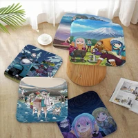 yuru camp japanese anime european chair mat soft pad seat cushion for dining patio home office indoor garden sofa cushion