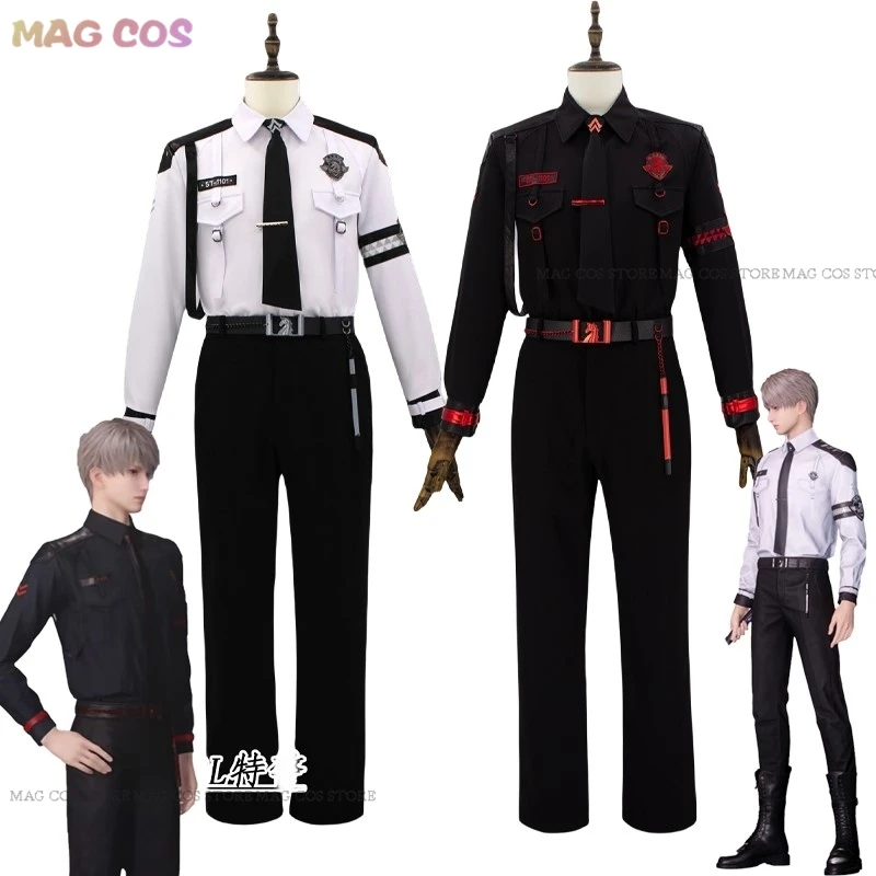 Игра Love And Deepspace Xavier Косплей Костюм Парик Белый Черный Evol Мужская Красивая