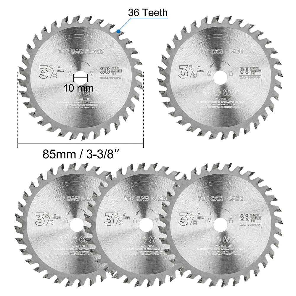 

5 шт., диск для циркулярной мини-пилы, 85 мм, 24/30/36 т