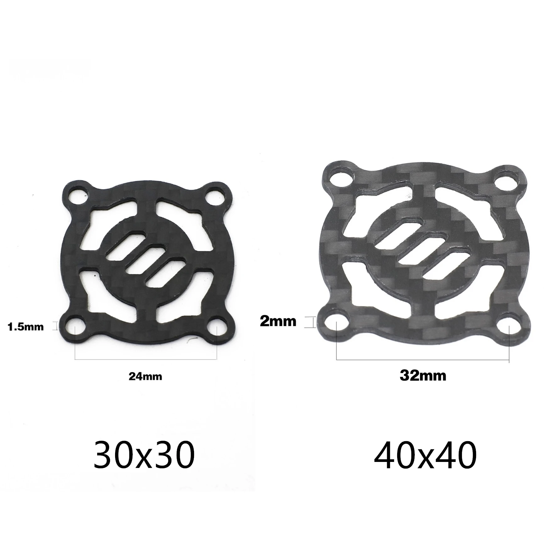 

40x40mm 30x30mm Carbon Fiber Cooling Fan Cover For RC Motor ESC Electric Regulating Fan Protection Cover