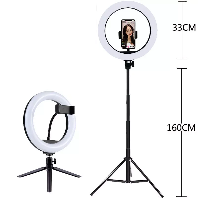 

Ringlight Led Selfie Ring Light Phone Lamp Photography Lighting Tripod Holder Selfie Round Annular Youtube Video