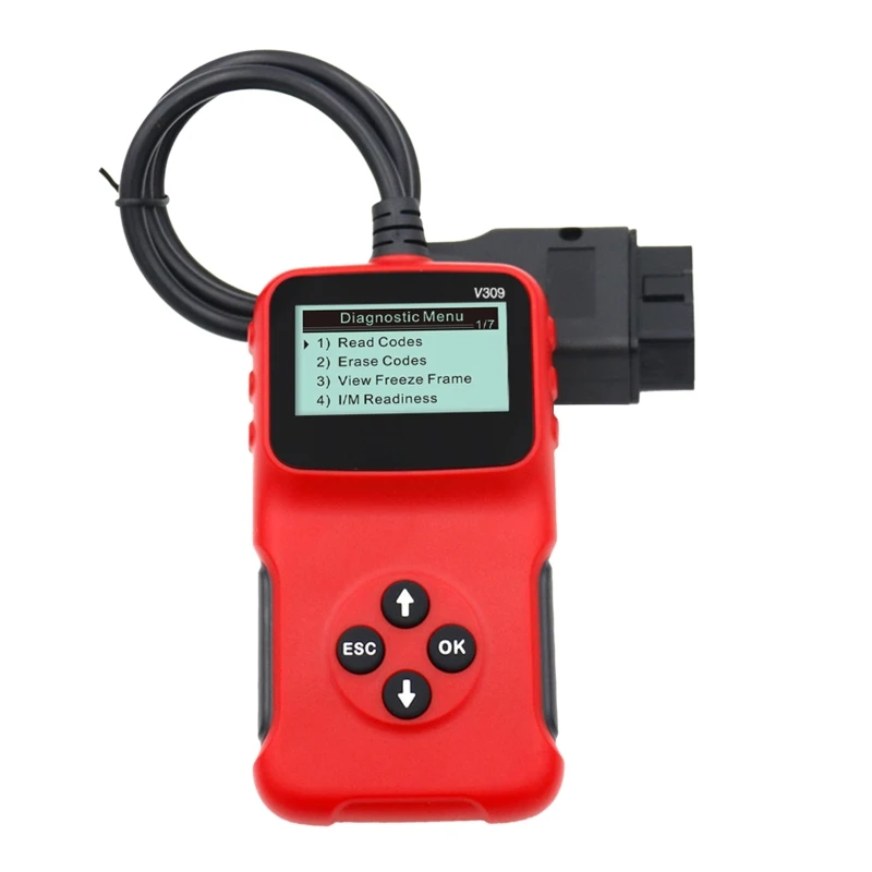 

Универсальный OBD автомобильный считыватель кодов, сканер автомобильных неисправностей, диагностическое устройство, считыватель