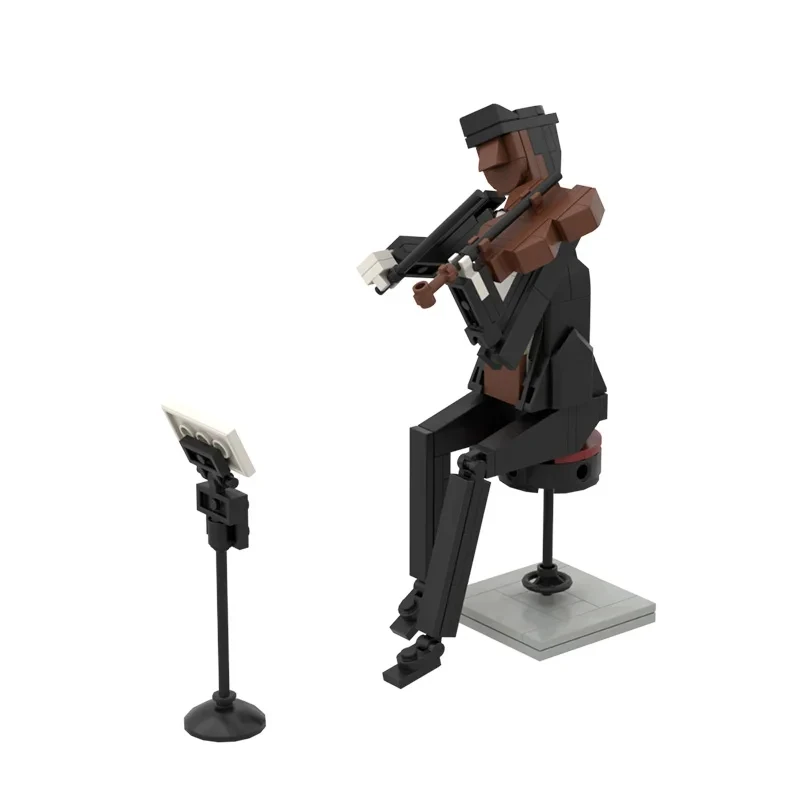 Набор строительных блоков MOC Jazz счетчик городская группа скрипка Виолончель