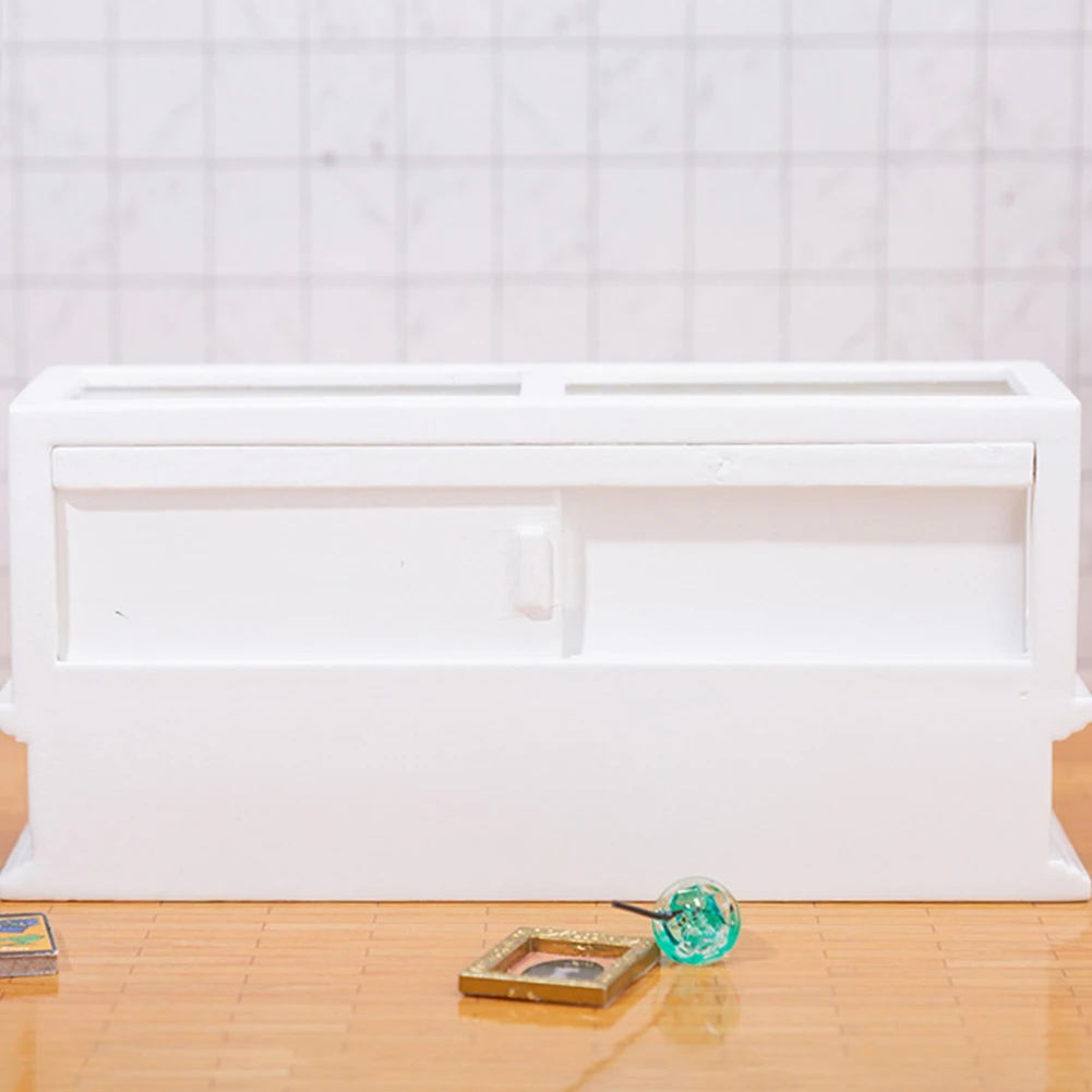 

Mini Cabinet Pocket Toy Dolls Accessories Mini Dollhouse Models DIY 1/12 Scale Mini Furniture Wooden for Dolls Manual DIY