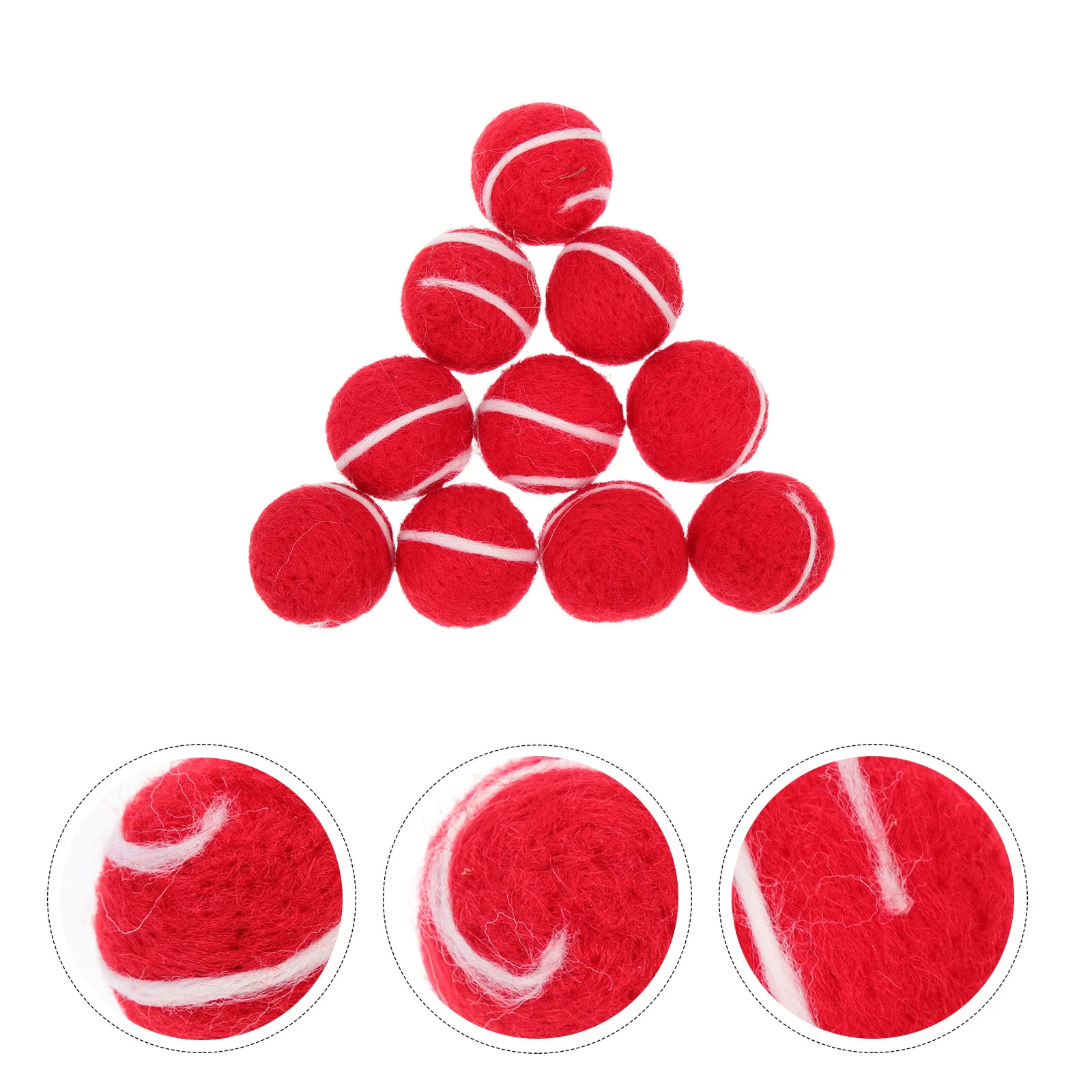 

10 Pcs Felt Balls Crafts Wool Pom Poms Hand Decor Christmas DIY Supplies Home Decor Felt Pompom Vitality Threaded Wool Felt Ball