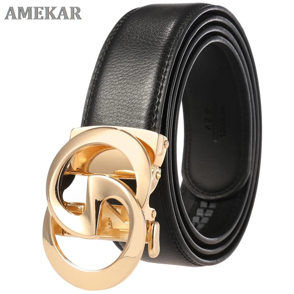 

Ремень с пряжкой из натуральной кожи для мужчин и женщин, роскошный винтажный дизайнерский пояс с G-образной пряжкой для джинсов, платьев