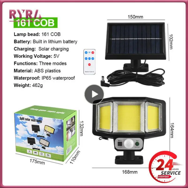 

Solar Outdoor Light Solar Sensor Wall Light Waterproof Remote Control Street Lamp Garden Courtyard Sensor Street Light