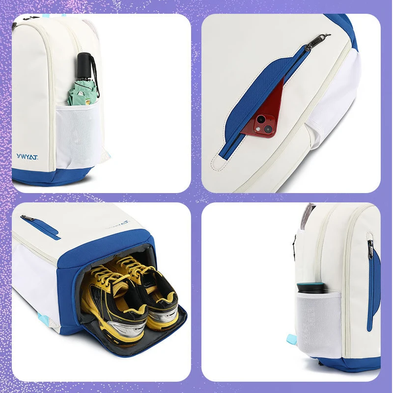 Backpack for 3 Badminton Rackets New Men Women for Large Capacity Children Badminton Racquet Sports Bags