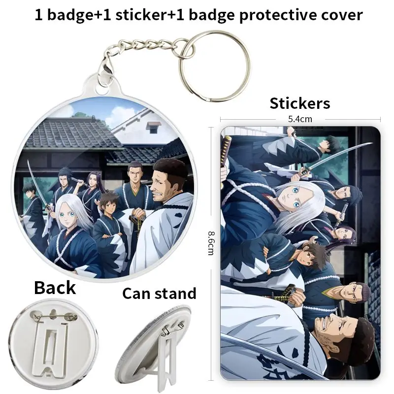 Голубые волки Mibu Nio Chirinu персонаж аниме значок на мягкой пуговице брошь якорь