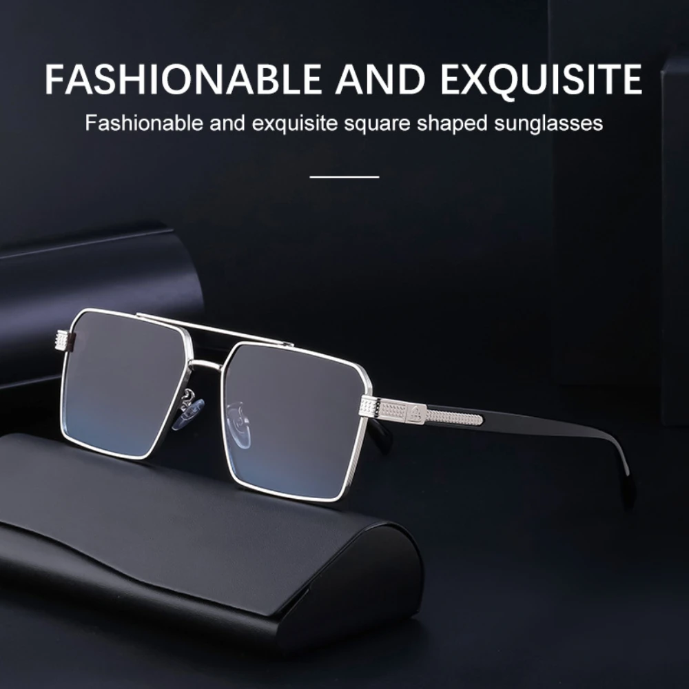 

2023 Vintage Men's Sunglasses High Quality Polarized UV400 Glasses Fashion Business Personalized Metal Gradient Cycling Glasses