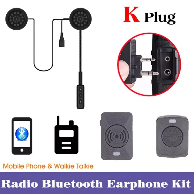 Talkie Hands-Free Helmet Bluetooth Headset K/M Type Wireless Headphones For Motorcycle Locomotive BT Earpiece Earphone