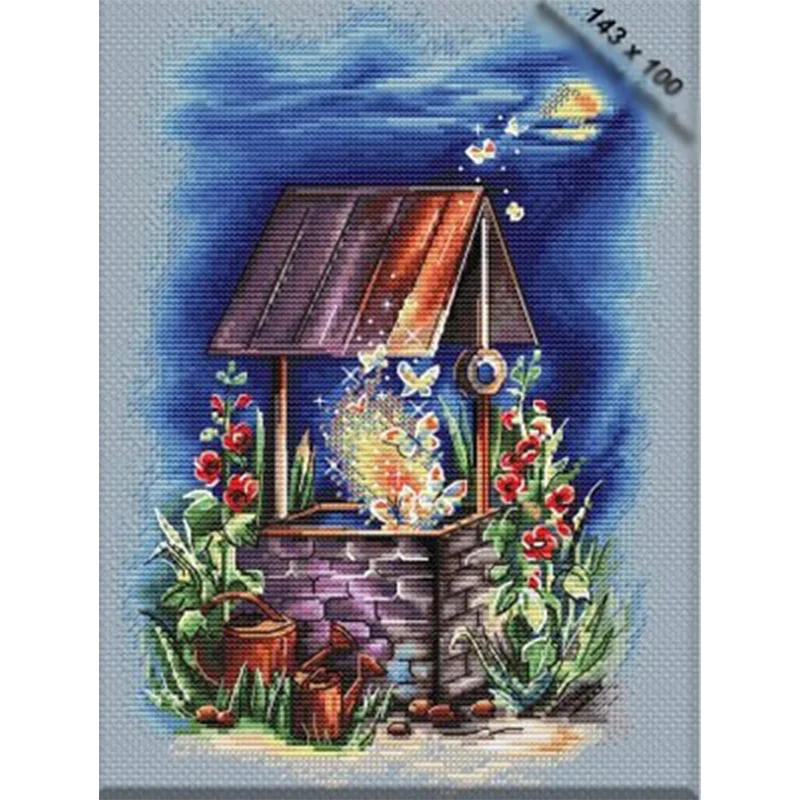 

7485 Cross Stitch Sets Cross Stitch Paintings 14ct 18ct Stich Cross Stitch Kit Embroidery Needle Arts & Craft Complete Kit Hobby