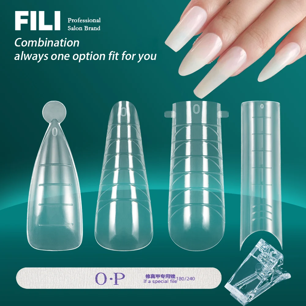 Форма для наращивания ногтей FILI, Типсы для наращивания ногтей, верхняя форма для наращивания ногтей