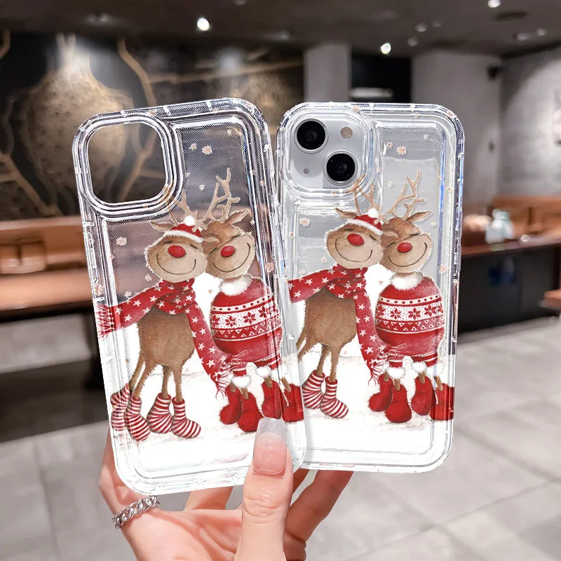 Merry Christmas Phone Case For iPhone 16 Pro Max Funda 15 11 13 12 14 X XR XS 7 8 6 SE Plus 15pro Soft TPU Cover