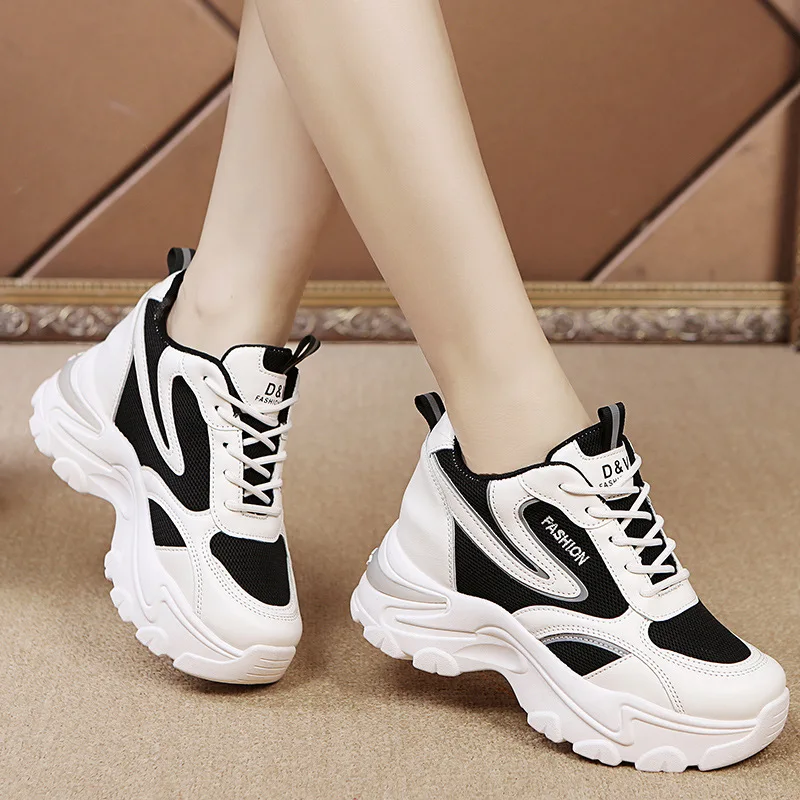 

Pop Women Casual Sport Shoes Breathable Outdoor Fashion Thick Sole Platform Sneakers 2022