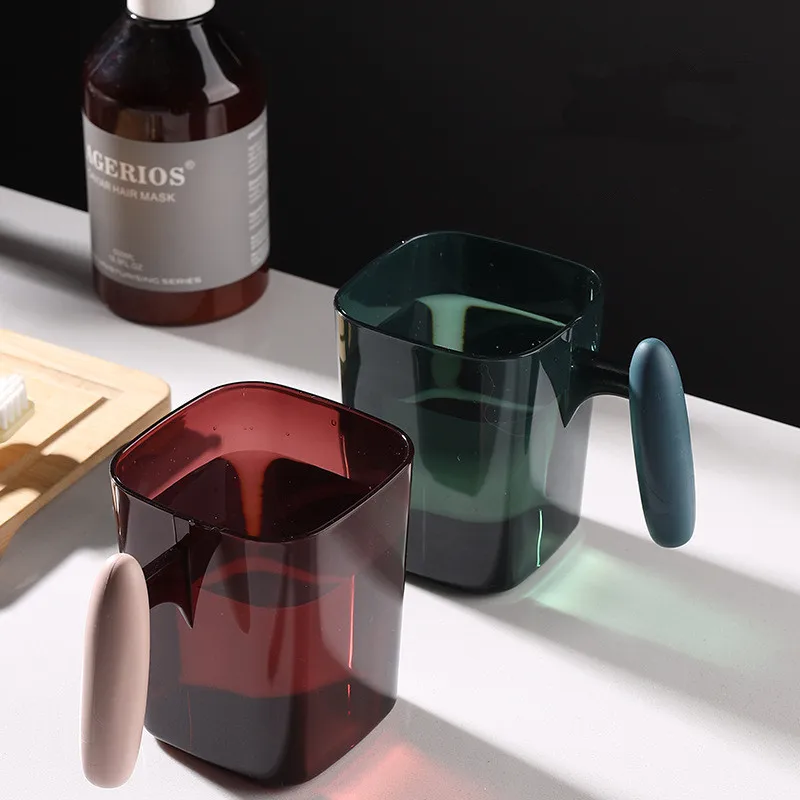

1pc Light Luxury Plastic Mouth Cup Couples Gargle Cup Bathroom Cup Washing Tools Household Toothbrush Storage Holder Accessories