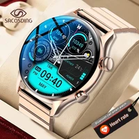 2022 new smartwatch women amoled hd screen always display the time bluetooth call ip68 waterproof smart watch for huawei android