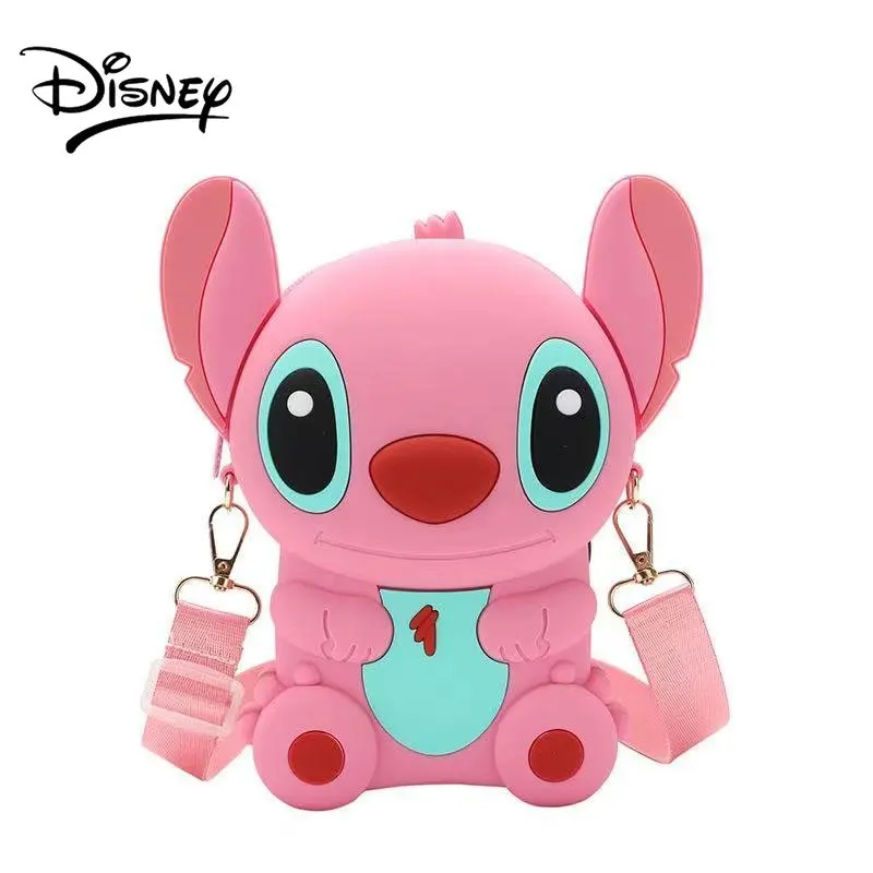 

Disney Silicone Children's Single Bag Cartoon Stitch Cute Children's Gifts Silicone Soft Mini Girls Crossbody Bag