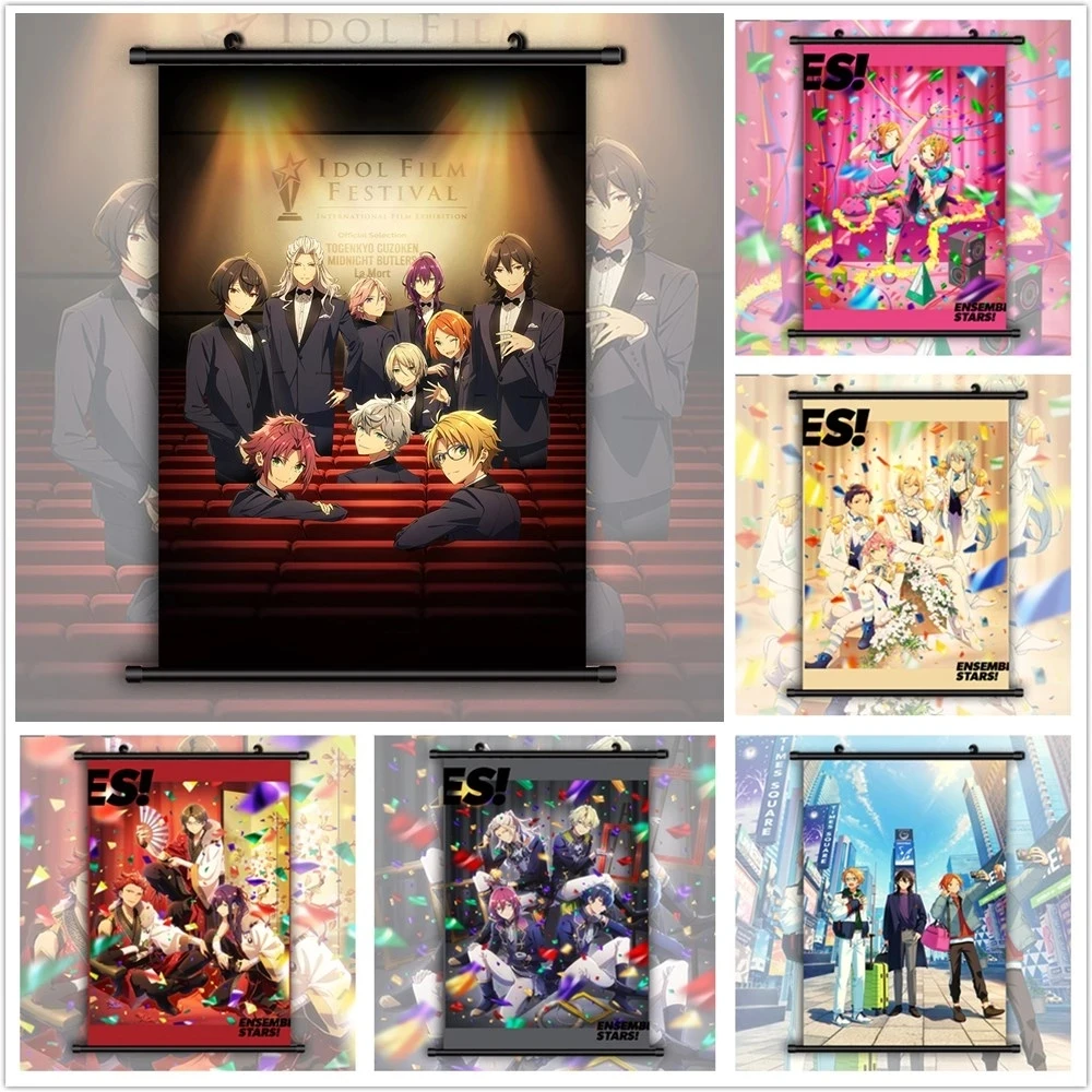 

Модульный плакат с изображением звезд на холсте, домашний декор, картины с HD-печатью, Висячие свитки для гостиной, настенное искусство, Рожд...