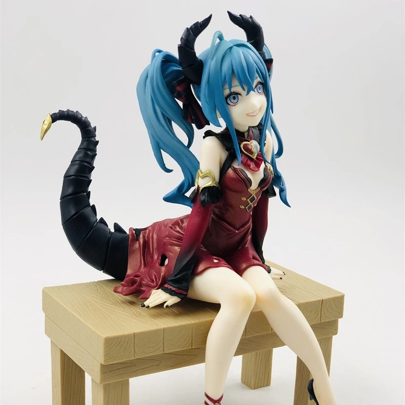 

16cm Original Vocaloid Hatsune Miku Villain Little Devil Noodle Stopper Pvc Action Figure Model Doll Toys Birthday Gifts Kids