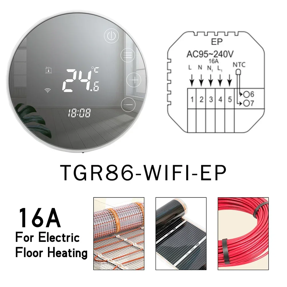 

Beok TGR86-WIFI умный термостат для теплых полов