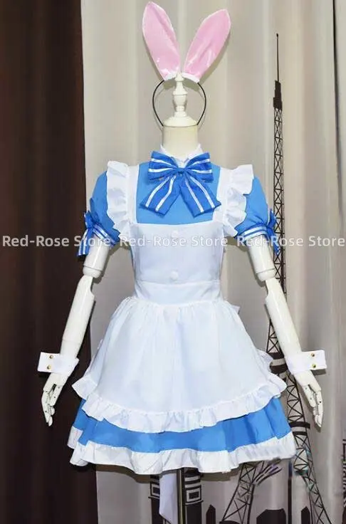 При заказе кролик? Kafuu Chino Maid Outfit Косплей Desu ka Gochuumon wa Usagi Desuka Kirima Syaro Костюм на заказ