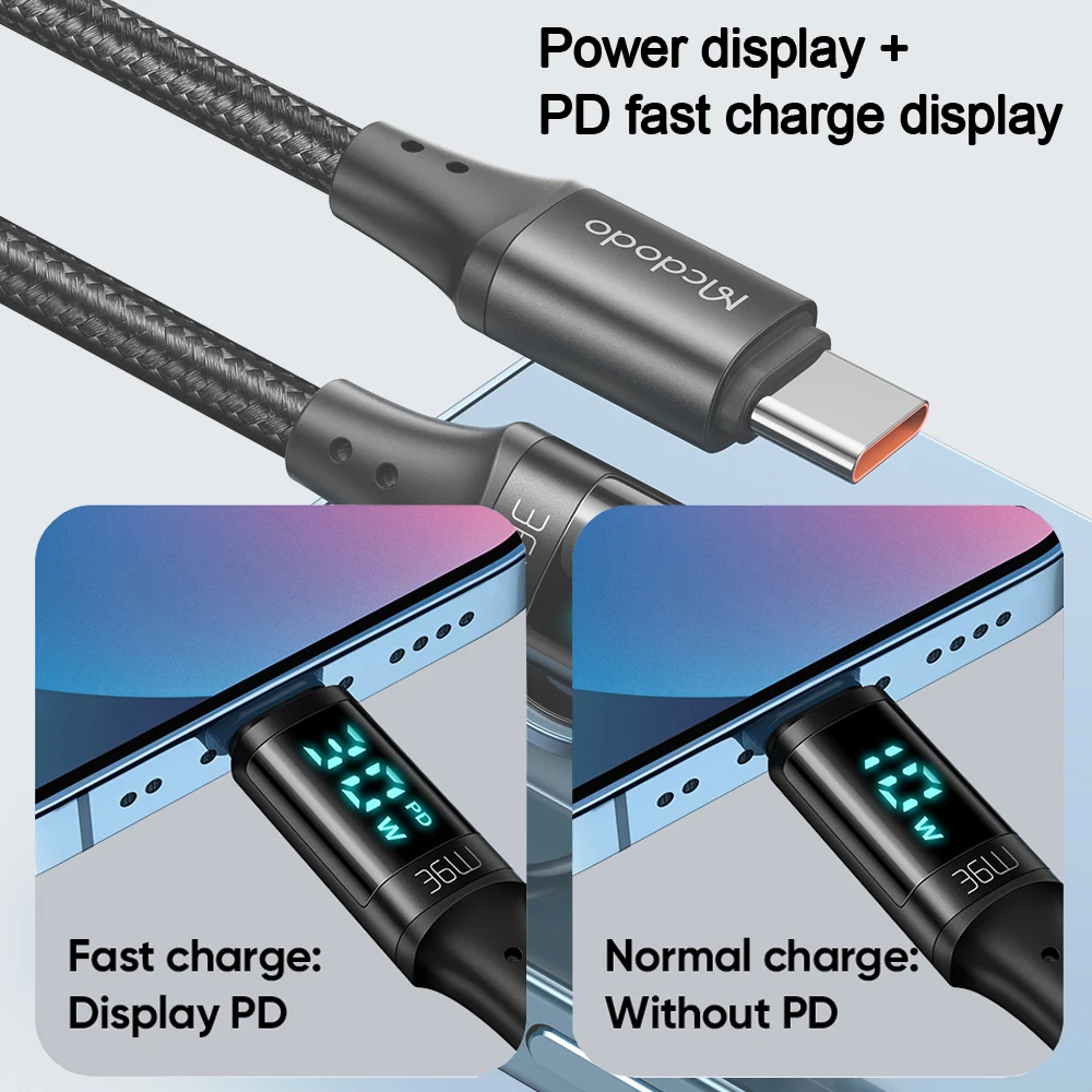 Кабель зарядный Mcdodo USB Type-C на Lightning 36 Вт 3 А |