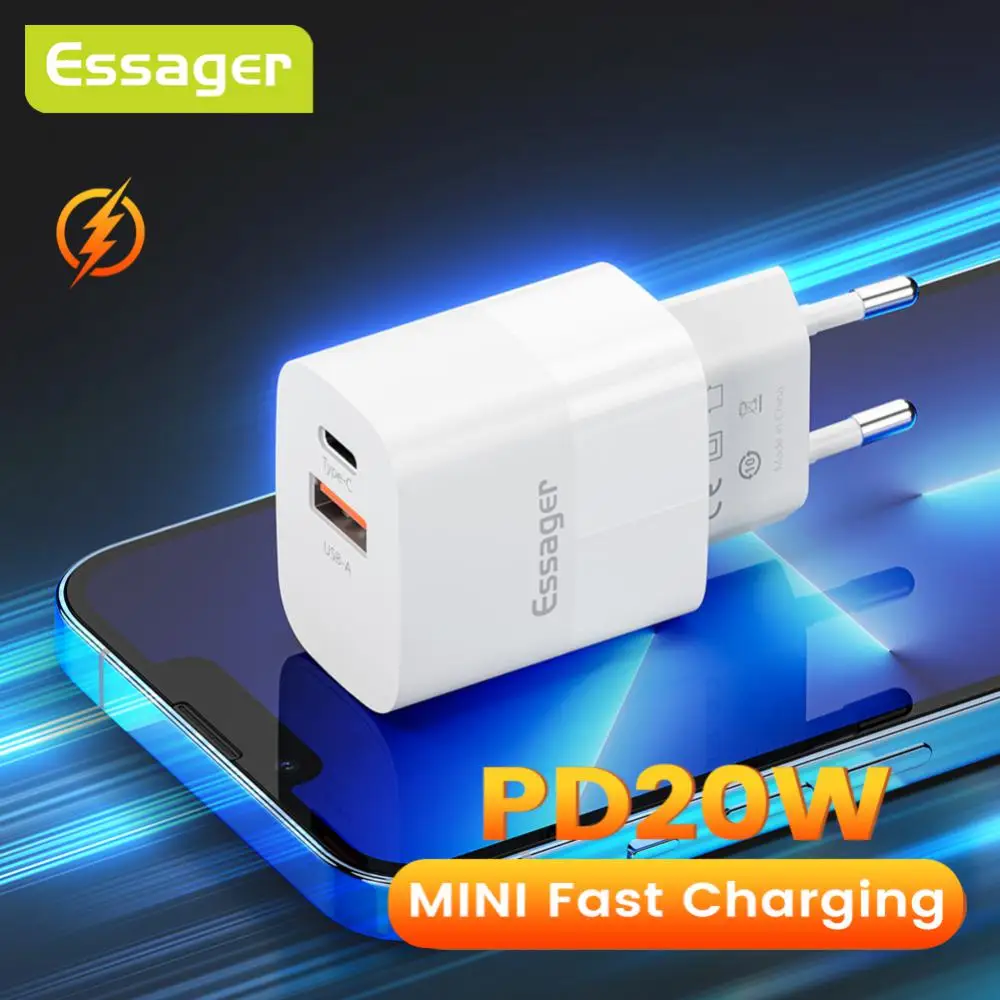

Pd 20w Charging Adapters Mini Fast Charging Mobile Phones Fast Charger Quick Charge Usb Type C Charger Wall Charger Portable