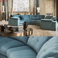 loveseat sofa italian furniturefinland d italian light luxury fabric sofa villa theater living room curved sofa combination