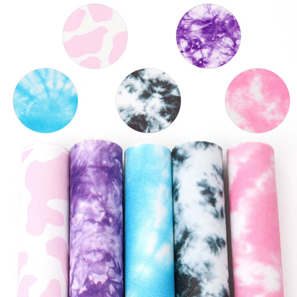 

Cheerbows 22*30cm Graffiti Dyed Faux leather Fabric Sheets Printed Synthetic Leather DIY Bows Earrings Handmade Crafts Supplies