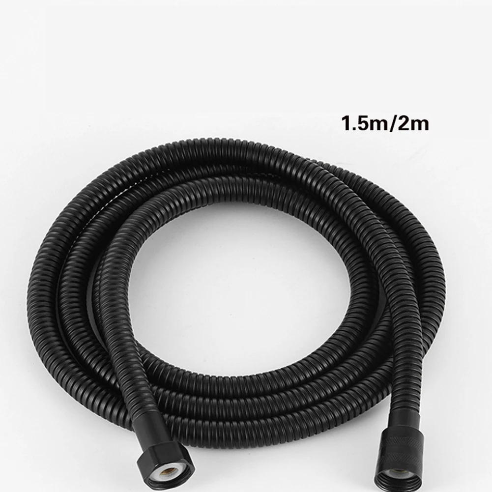 

1.5M Black SUS 304 Flexible Shower Hose Long Bathroom Shower Water Hose Extension Plumbing Pipe Pulling Tube Bath Accessories