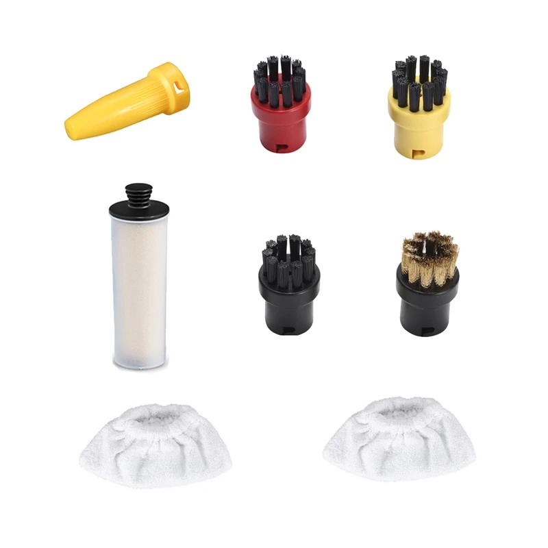 

For Karcher SC2 SC3 Easyfix Steam Cleaner Descaling Sticks + Round Brushes+Towel Sets Round Brush Nozzles