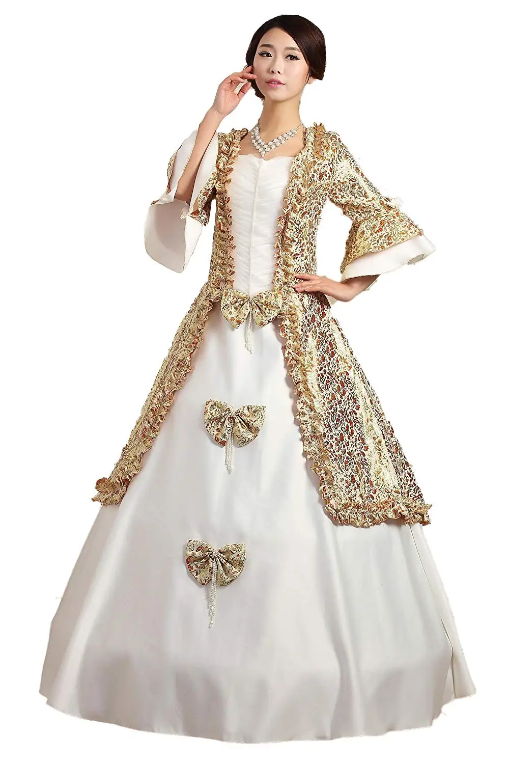 KEMAO 18th Century Dress Medieval Ball Gown Cosplay Victorian Prom Costumes