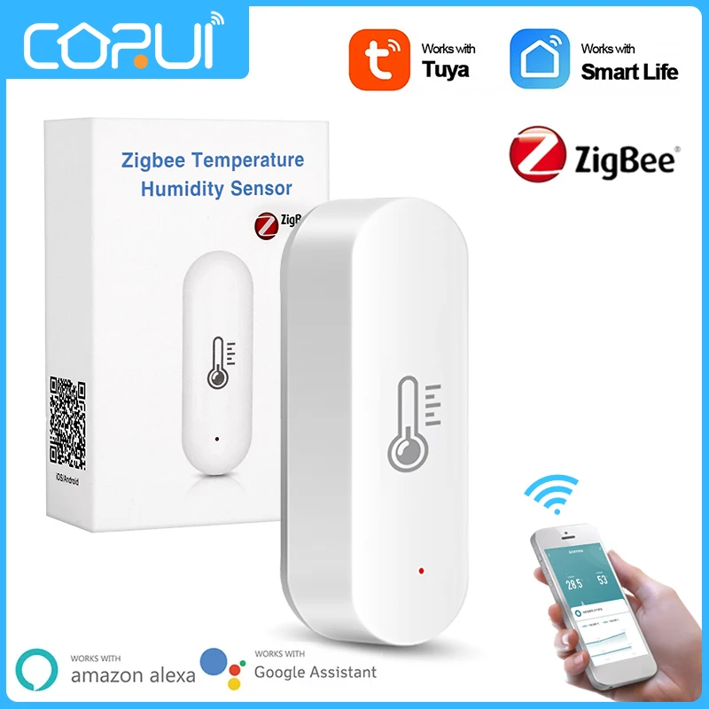 

Tuya Zigbee Temperature Humidity Sensor Monitoring Reminder Temperature Humidity Via Smart Life Alexa Google Home ZigBee Gateway