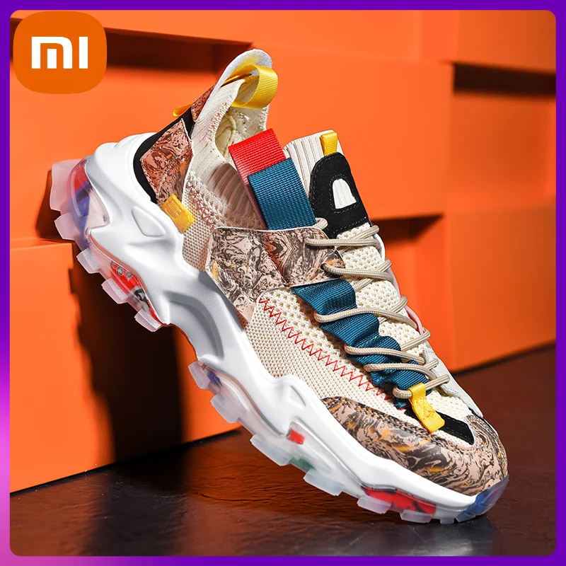 

Xiaomi Luxury Fashion Men Breathable Casual Sneakers High Quality Light Weight Sports Shoes Man Lace Up Hip Hop Street
