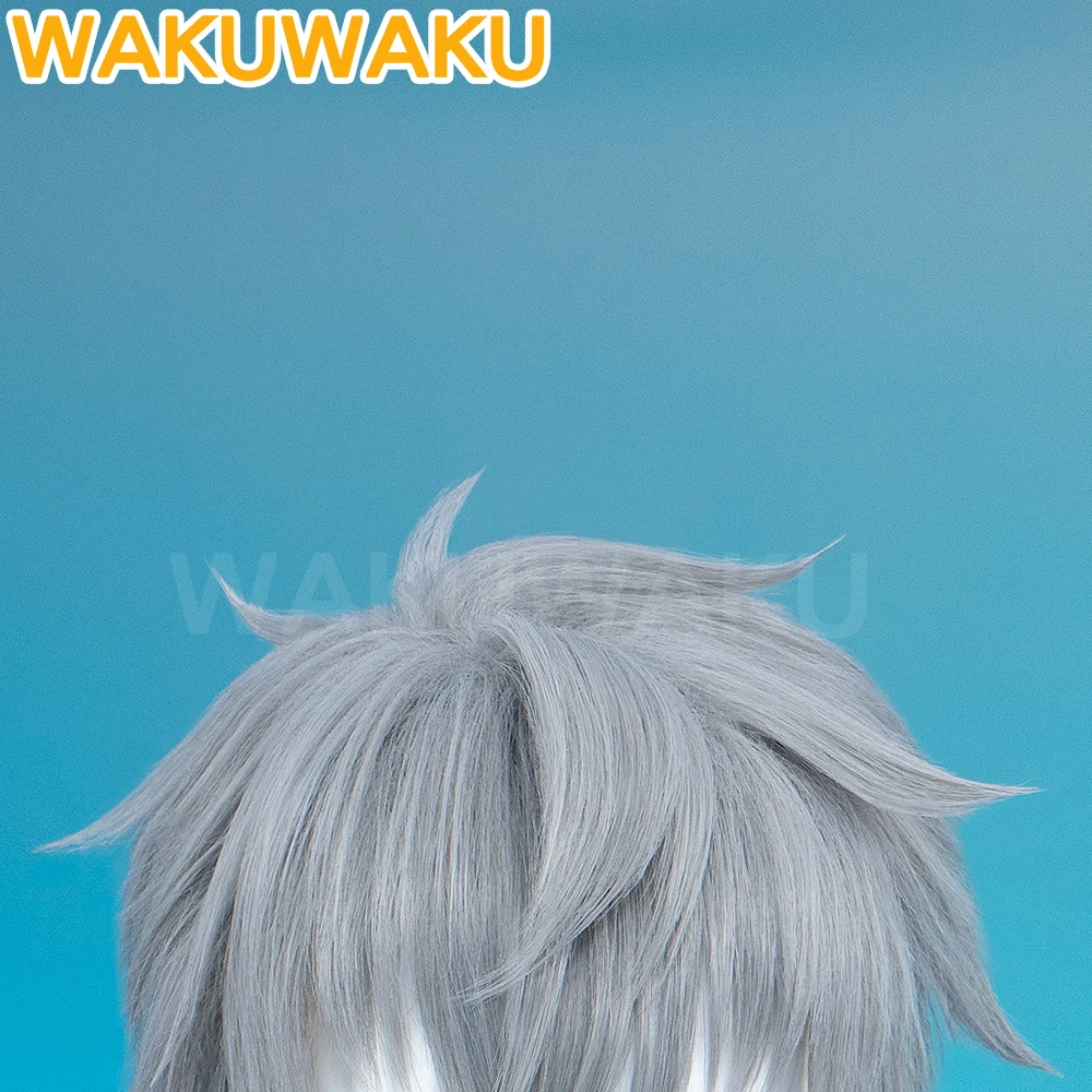 Фото Till Wig Аниме Alien Stage Косплей Парик WakuWaku Мужчины 30 см Короткие волосы Till Choker Татуировки Зажимы для ушей Хэллоуин Волосы Бесплатная шапка для парика №4