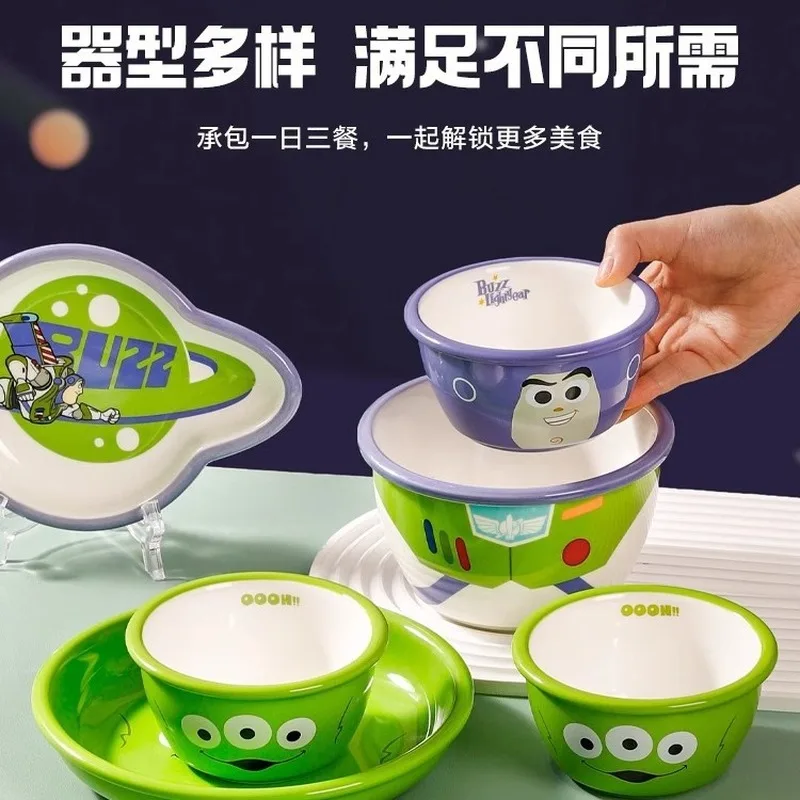 Disney Kawaii Chip An' Dale Базз Лайтер Фигурка Аниме Керамическое блюдо для торта