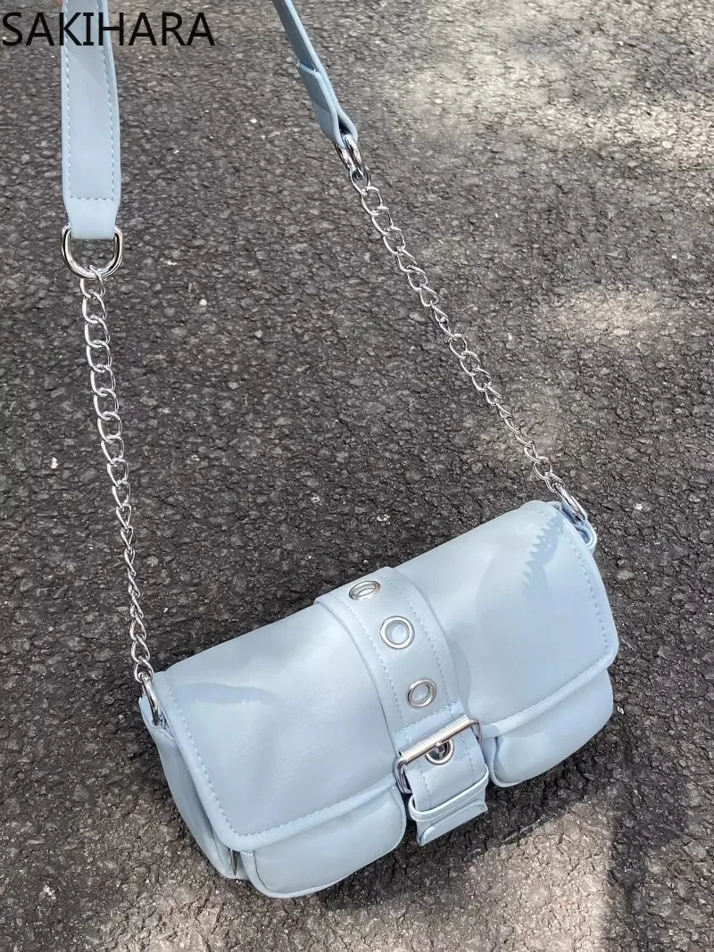 Милая сумка Y2k на подмышек винтажные элегантные однотонные сумки через плечо с