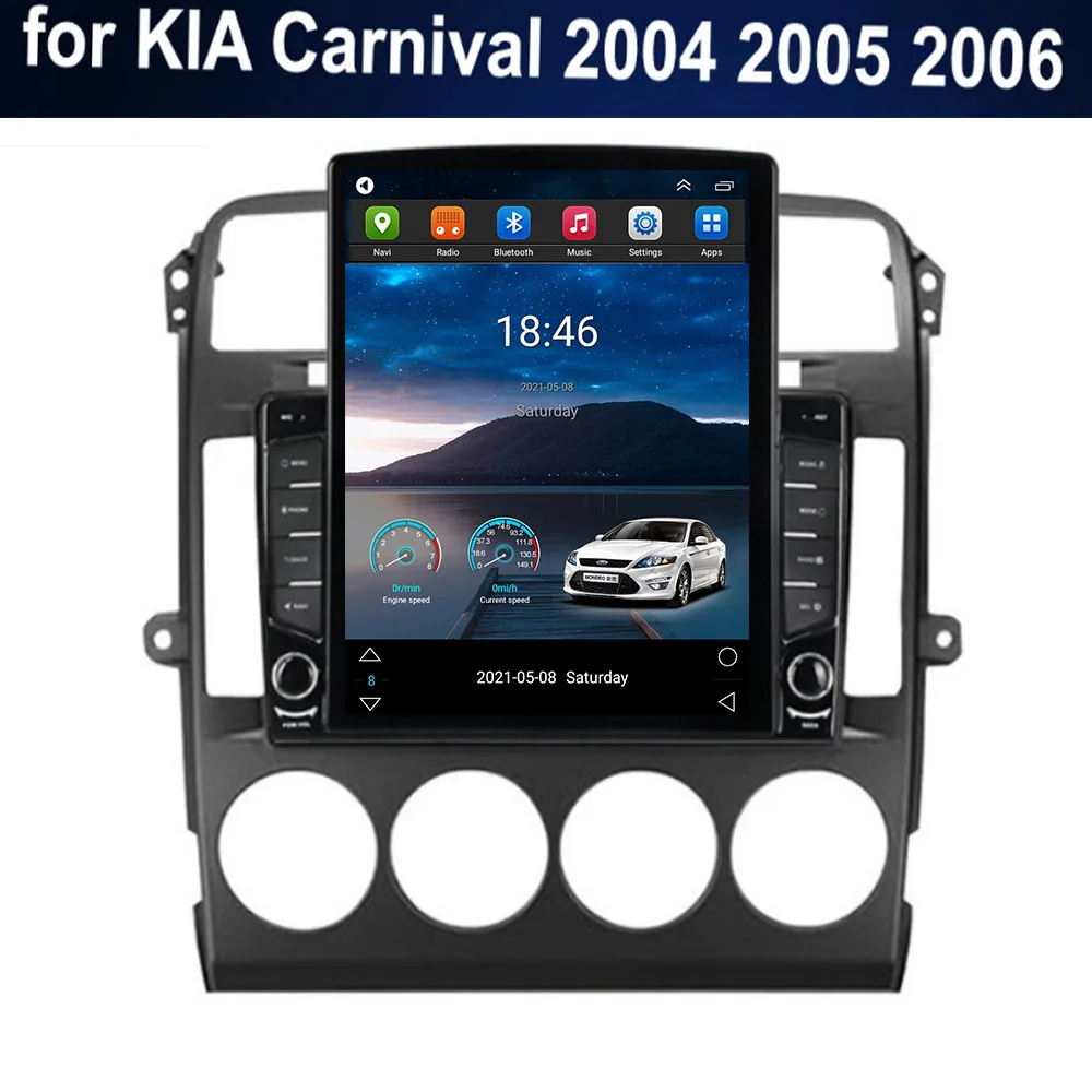 

For Tesla Style 2Din Android 12 Car Radio For Kia Carnival 2002-2006 Multimedia Video Player GPS Stereo Carplay DSP RDS Camera