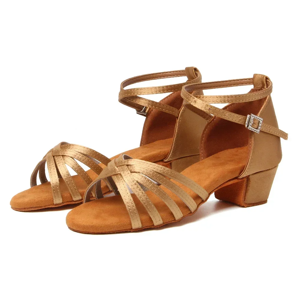 Женские туфли для латиноамериканских танцев Обувь бальных низкий каблук