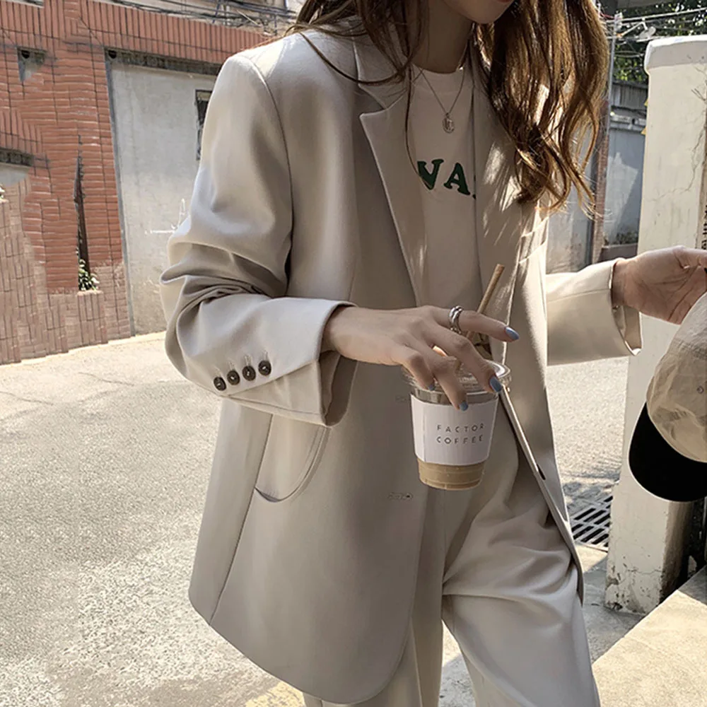 2022 New Fashion Korean Version Of All-match Thin And Women's Blazer Loose Casual Spring Summer Suit Jacket |