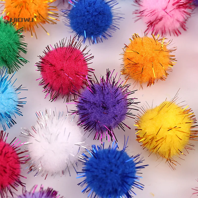 200 шт./партия разноцветные пушистые Помпоны-шарики