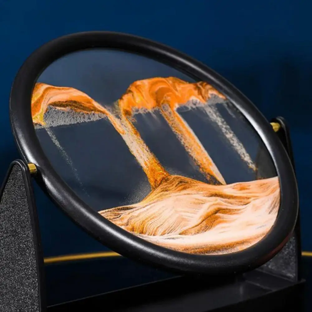 10 дюймов движущийся песок искусство картина плавучий Рисование Круглое стекло 3D