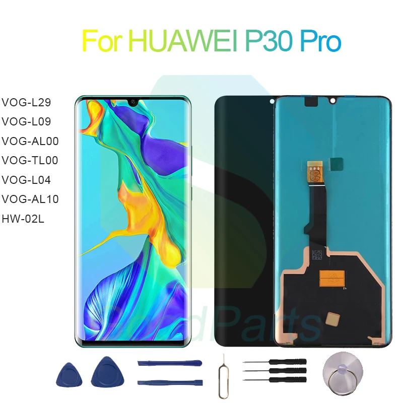 

ЖК-дисплей для HUAWEI P30 Pro, экран 6,47 дюйма, VOG-L04/10, VOG-AL00 P30 Pro, сенсорный дигитайзер в сборе