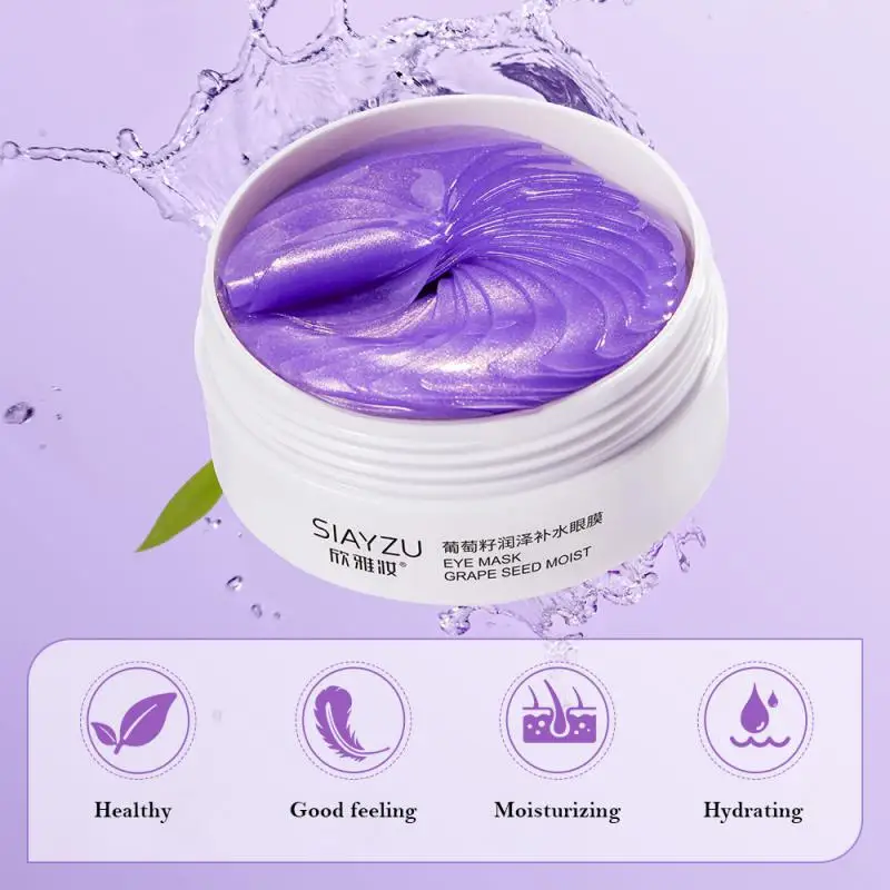 

Grape Seed Collagen Eye Masks Gold Sleep Lifting Gel Eye Patch Hyaluronic Acid Moisturizing Firming Anti-Wrinkle Face Skin Care