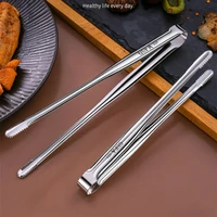 new stainless steel grill tongs cooking utensils for bbq baking silver kitchen accessories camping supplies drop shipping item