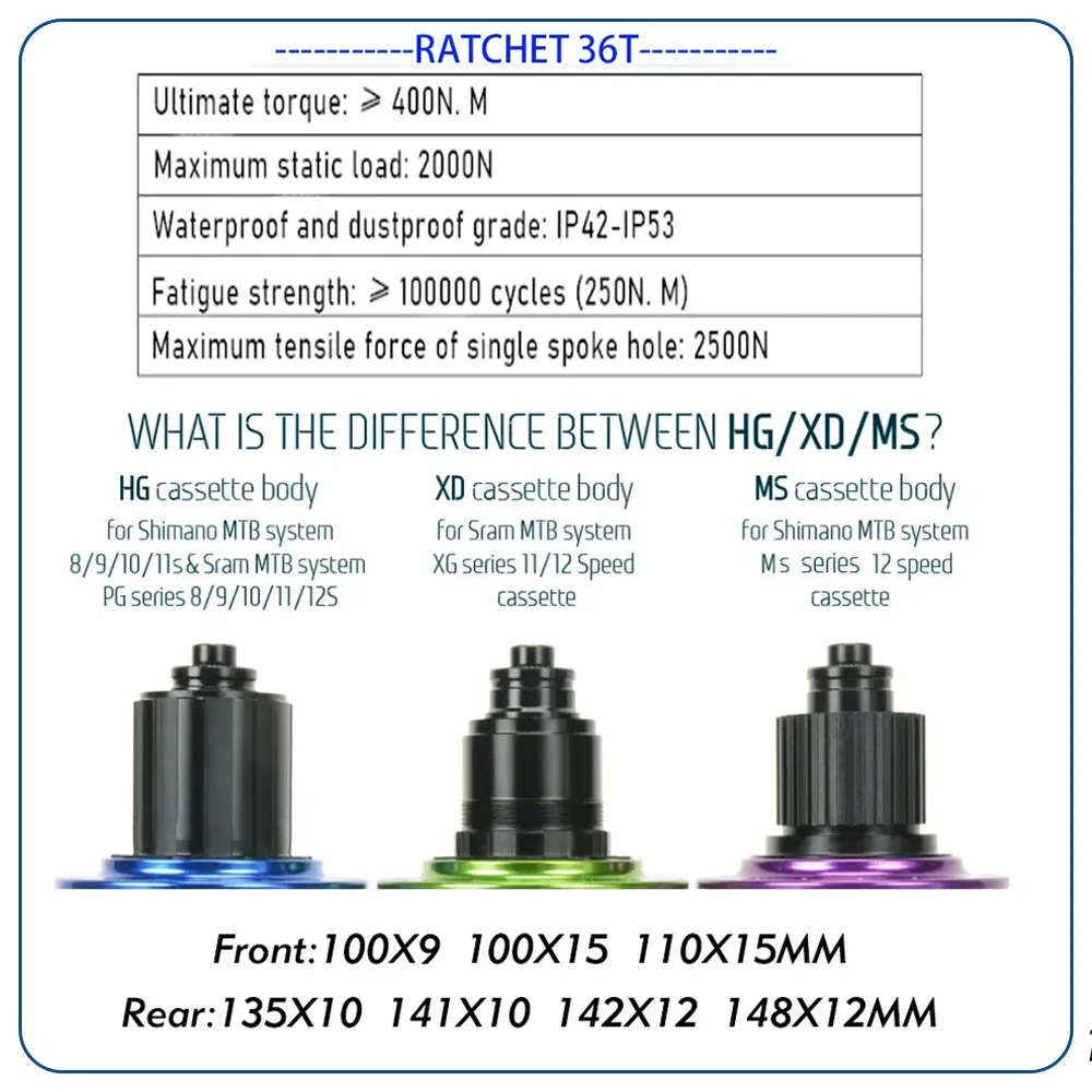 Ступица велосипедная с храповым механизмом M370 36 т для горных велосипедов 28